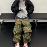 Men’s High Street Camo Patchwork Cargo Pants – Baggy Fit | Camo Colors