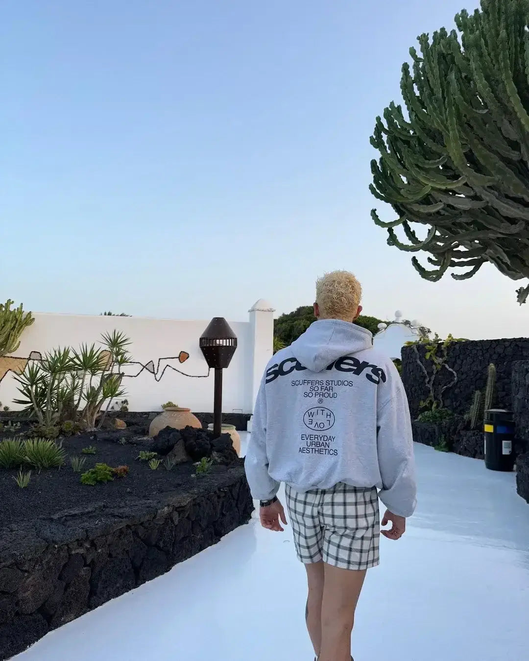 Oversized Light Blue Gothic Y2K Street Hoodie | Camo Colors