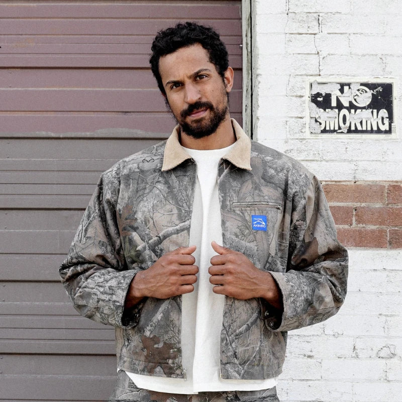 Gray & Brown Y2K Camo Men’s Jacket Camo Colors