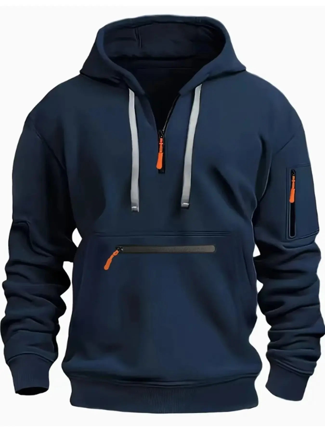 Men's Camouflage Arm Zipper Hoodie – Trendy & Warm | Camo Colors