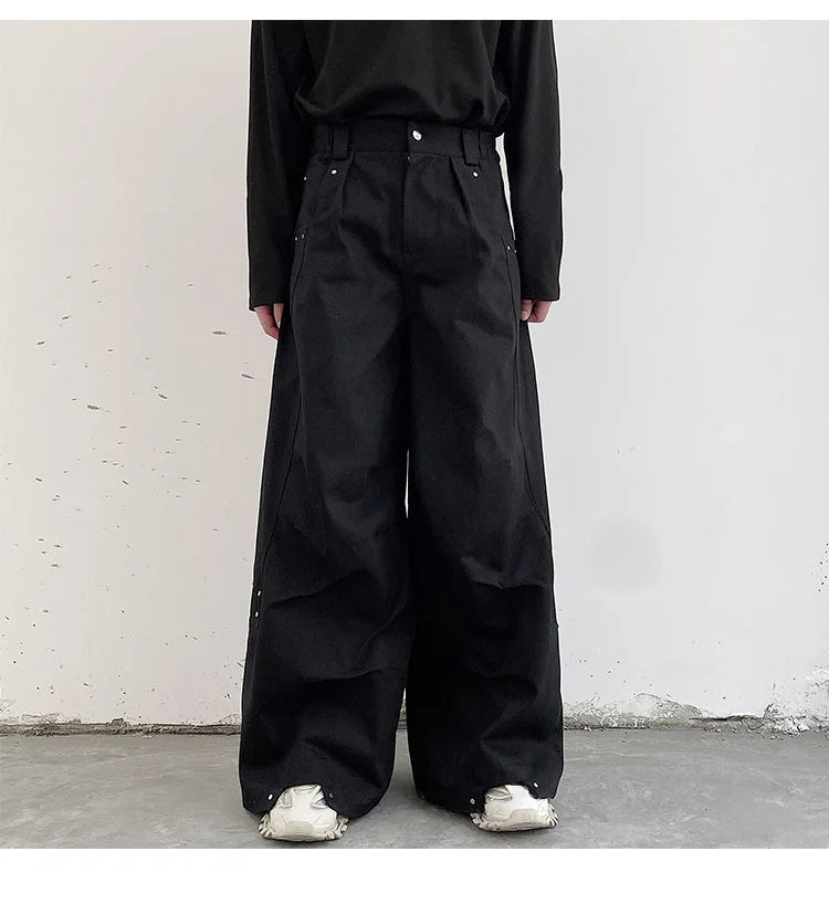 Japanese Style Men’s Wide-Leg Trousers with Pockets 2025 Camo Colors