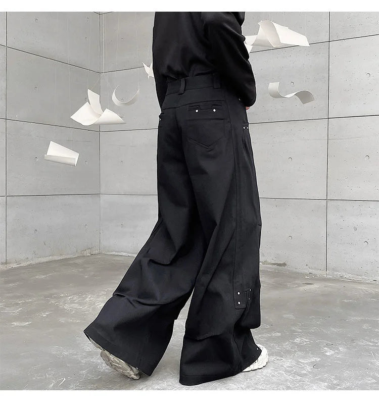 Japanese Style Men’s Wide-Leg Trousers with Pockets 2025 Camo Colors