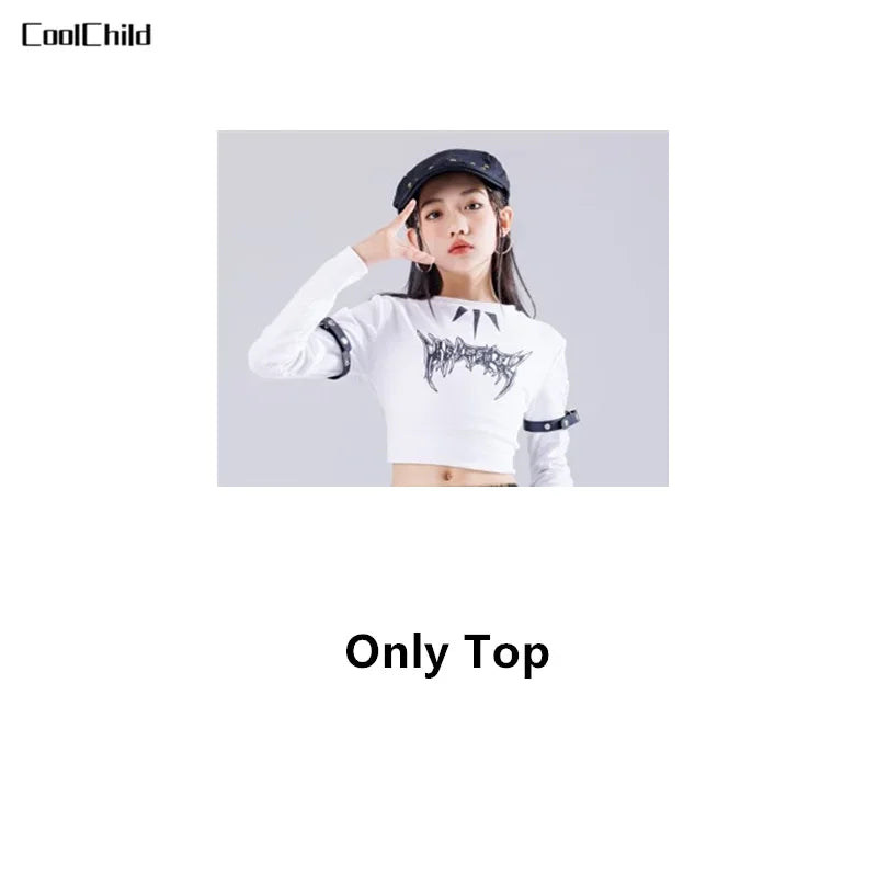 Girls' Hip-Hop Crop Top Camouflage Cargo Pants – Streetwear Style | Camo Colors