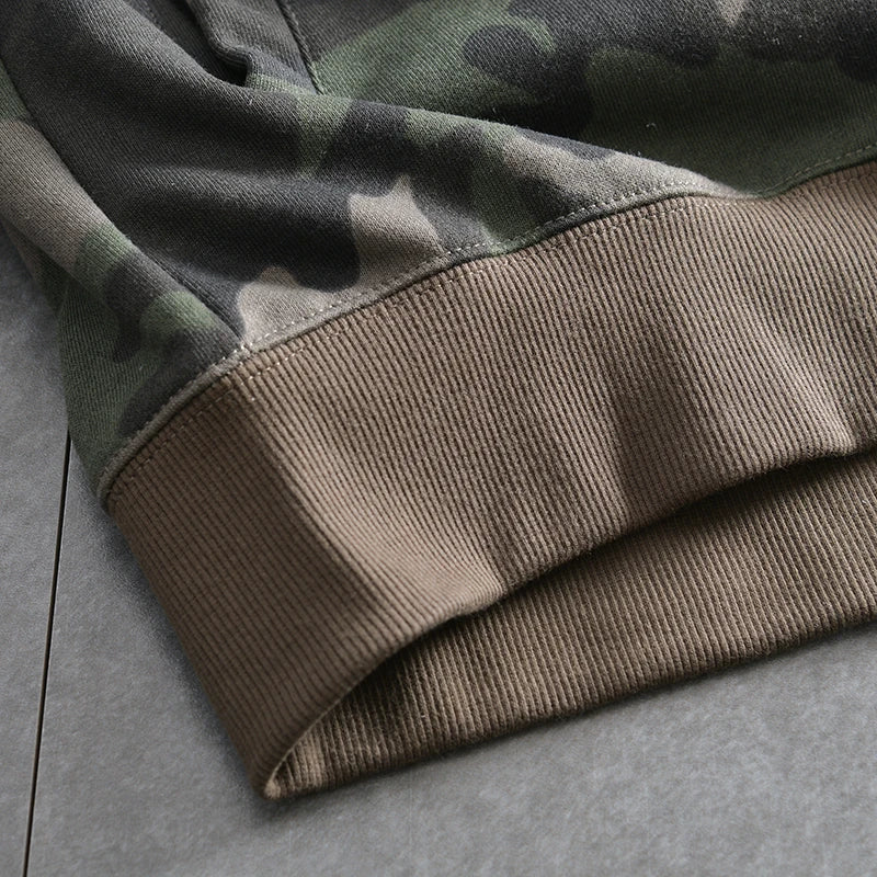 Men's Camouflage Military-Style Zip-Up Hoodie | Camo Colors