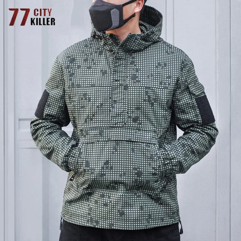 Men’s Tactical Camouflage Hooded Jacket | Camo Colors