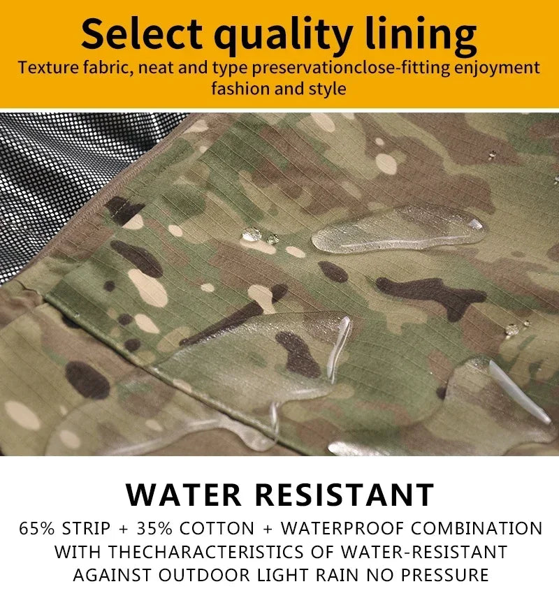 Men's Winter Tactical Camo Parkas: Warm, Waterproof, Windproof Camo Colors