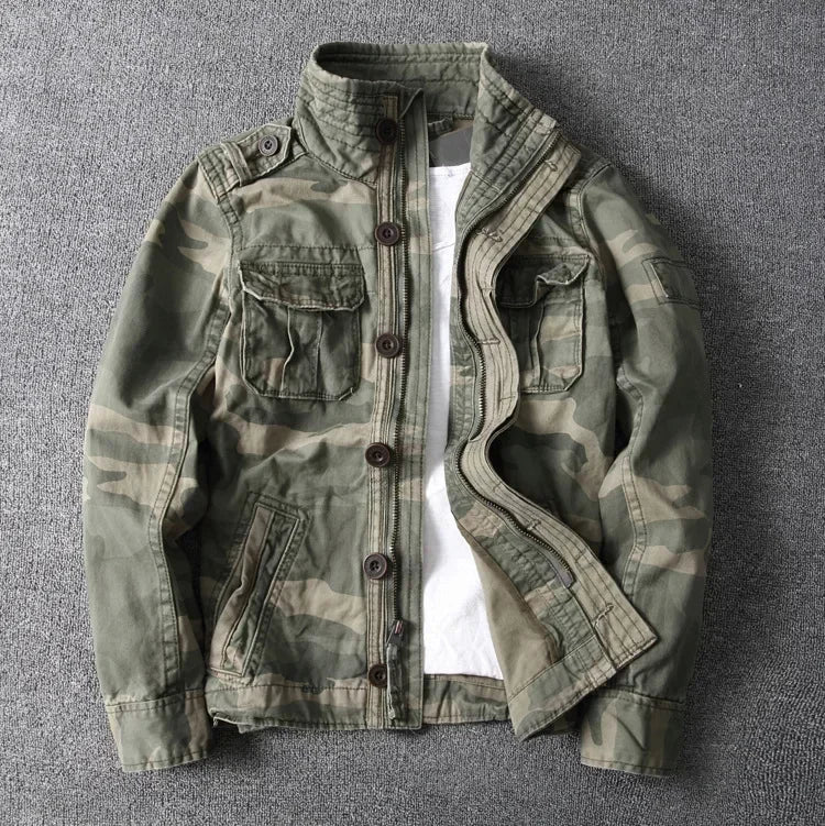Men’s Military Camo Jacket – Thick Outdoor Cargo Coat | Camo Colors