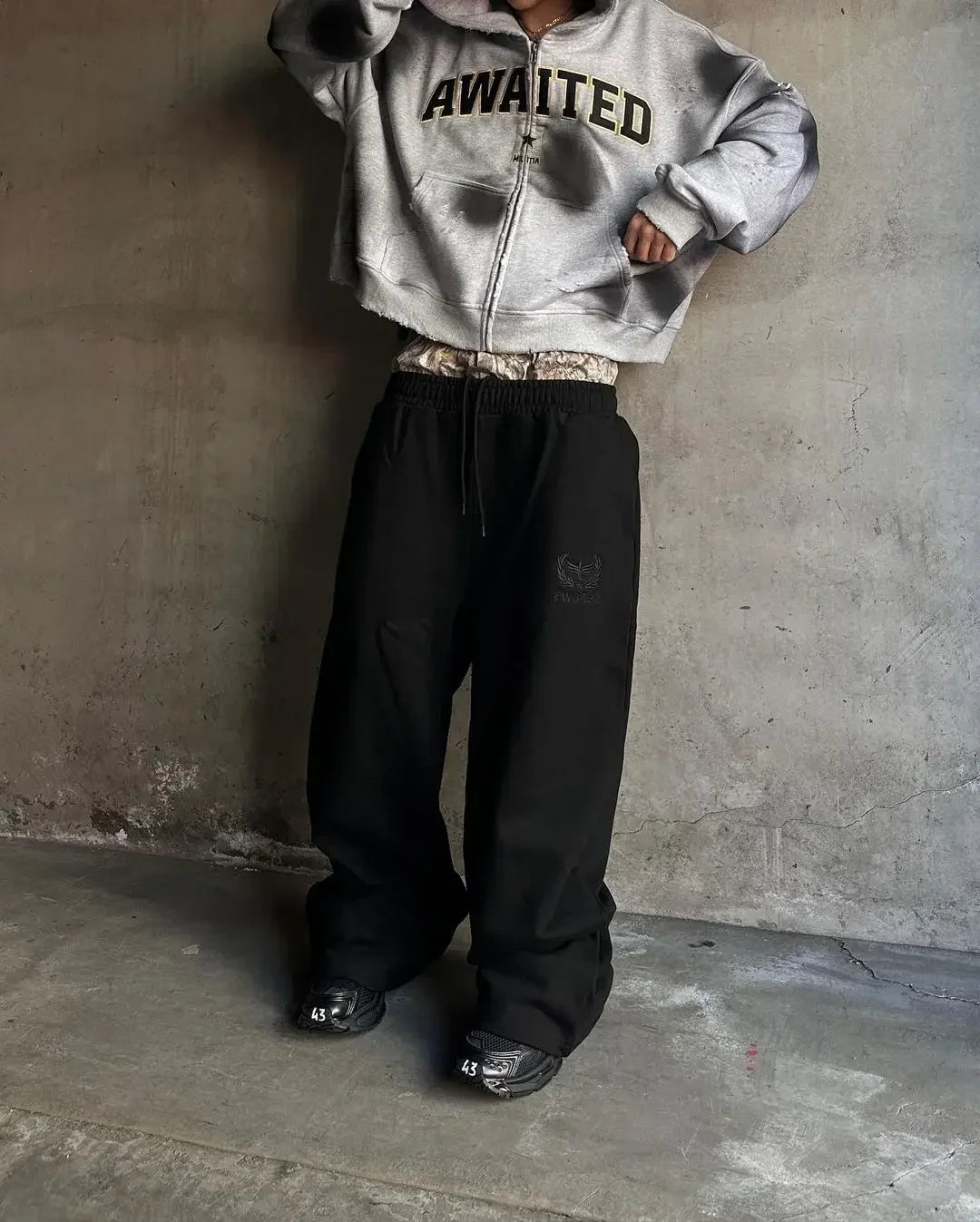 Retro Hip Hop Camo Wide-Leg Sweatpants Women Y2K Streetwear Camo Colors