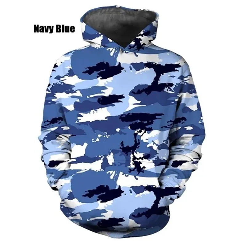 3D Print Camouflage Graphic Sweatshirts For Men Women Fashion Casual Pullover Hoodies Loose Plus Size Streetwear Hoodies | Camo Colors