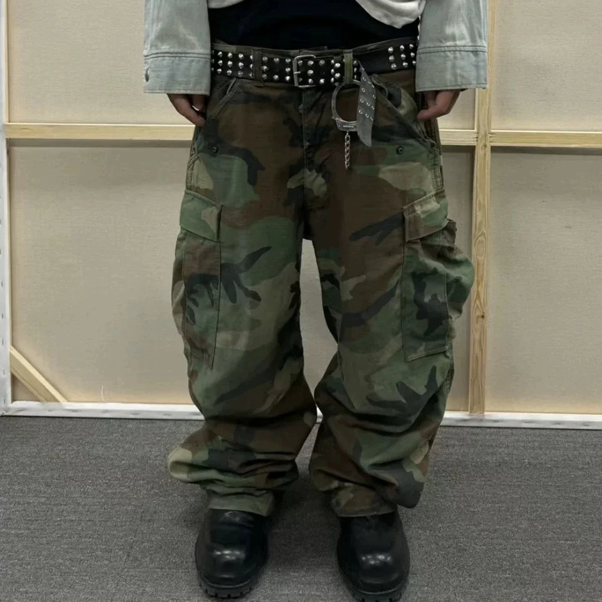 Men's Vintage Camouflage Cargo Pants | Y2K High-Street Style | Camo Colors