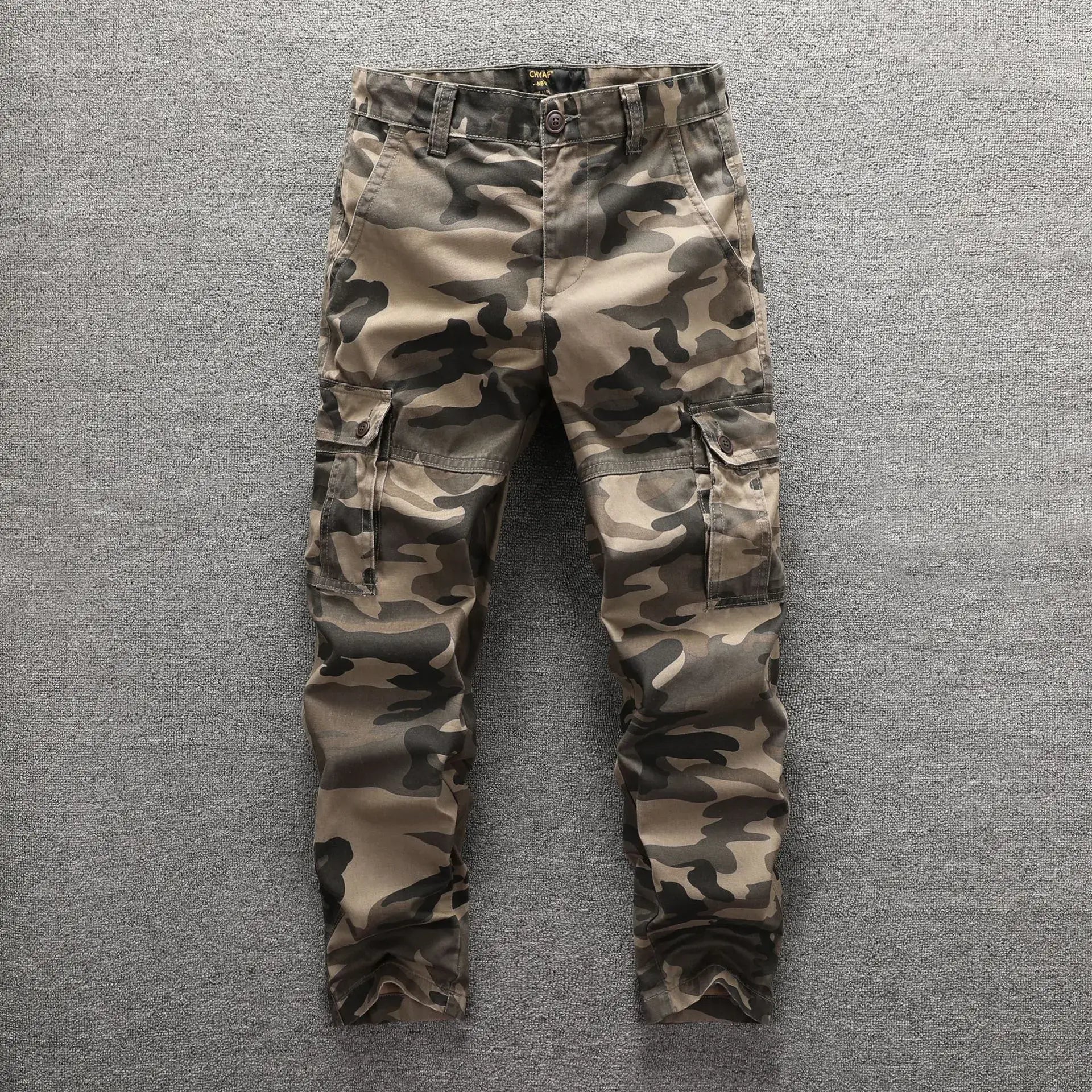 Men's Camouflage Overalls: Cotton Cargo Pants for Streetwear Camo Colors