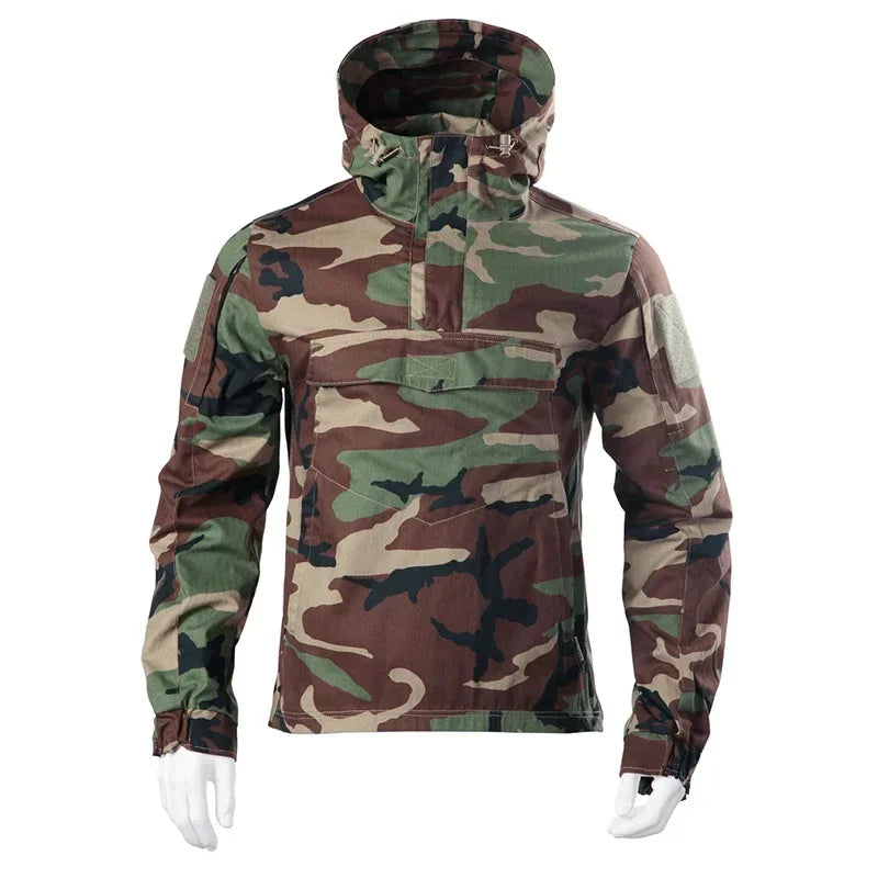 Camouflage Tactical Jacket | Military-Inspired Windbreaker for Men | Camo Colors