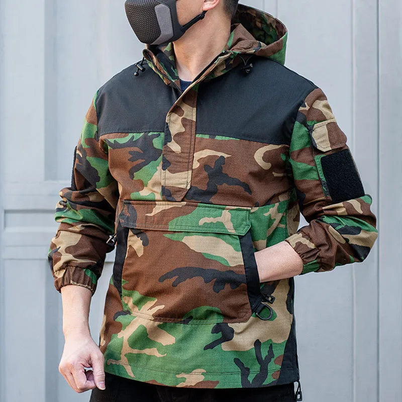 Men’s Tactical Camouflage Hooded Jacket | Camo Colors