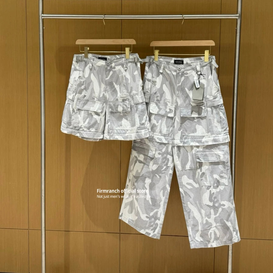 Unisex Firmranch Camouflage Detachable Cargo Pants Men Women Camo Colors