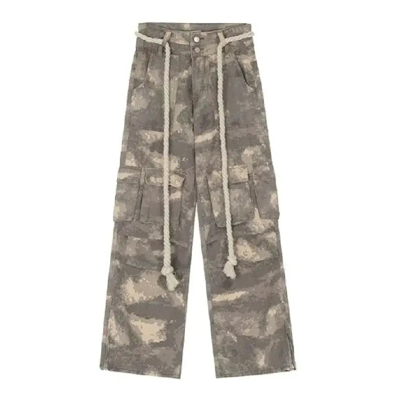 Autumn Camouflage Baggy Overalls with Drawstring Waist | Camo Colors