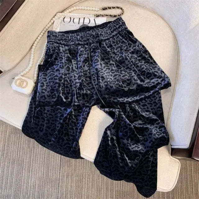 High Waist Leopard Print Wide Leg Pants for Women – Y2K | Camo Colors