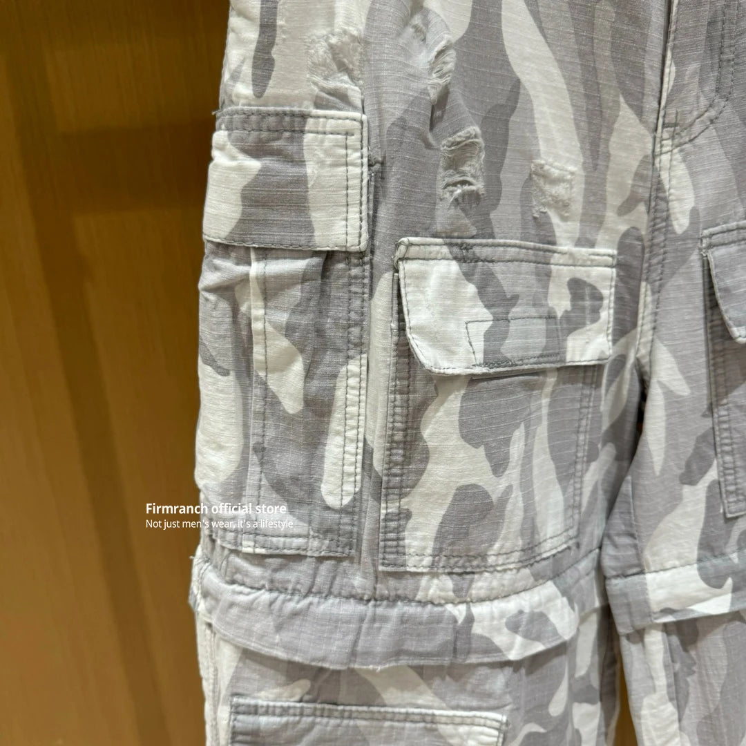 Unisex Firmranch Camouflage Detachable Cargo Pants Men Women Camo Colors