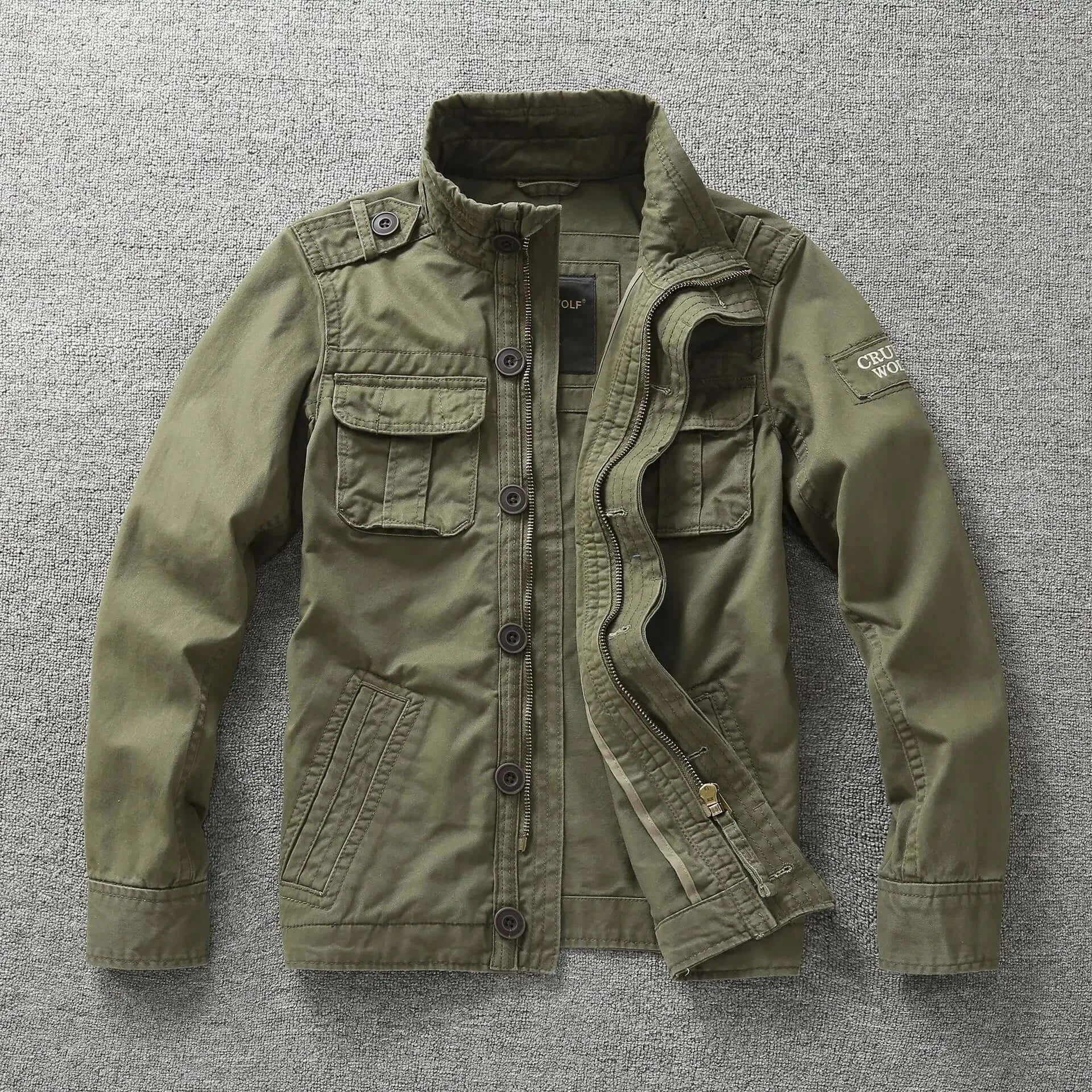 Military Denim Jacket for Men – Retro Camo Multi-Pocket Design | Camo Colors
