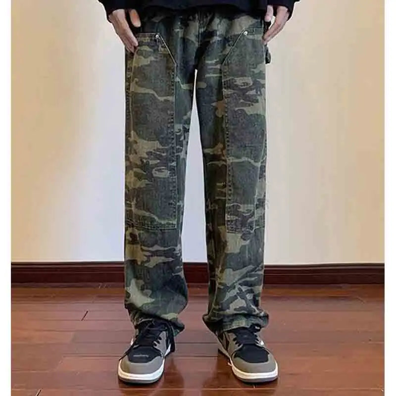 Men's Hip-Hop Camo Workwear Jeans | Camo Colors