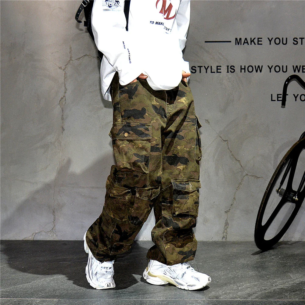 High-Quality Vintage Camo Cargo Pants – Men's Safari Style | Camo Colors