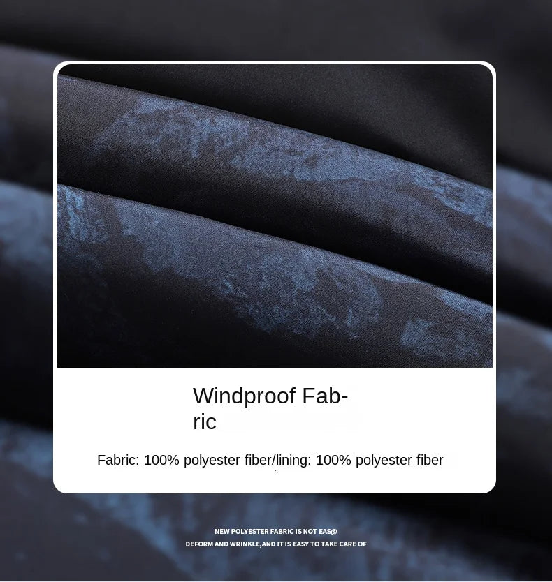 Men's Hip-Hop Camo Jacket: Windproof, Padded Stand Collar Parka Camo Colors