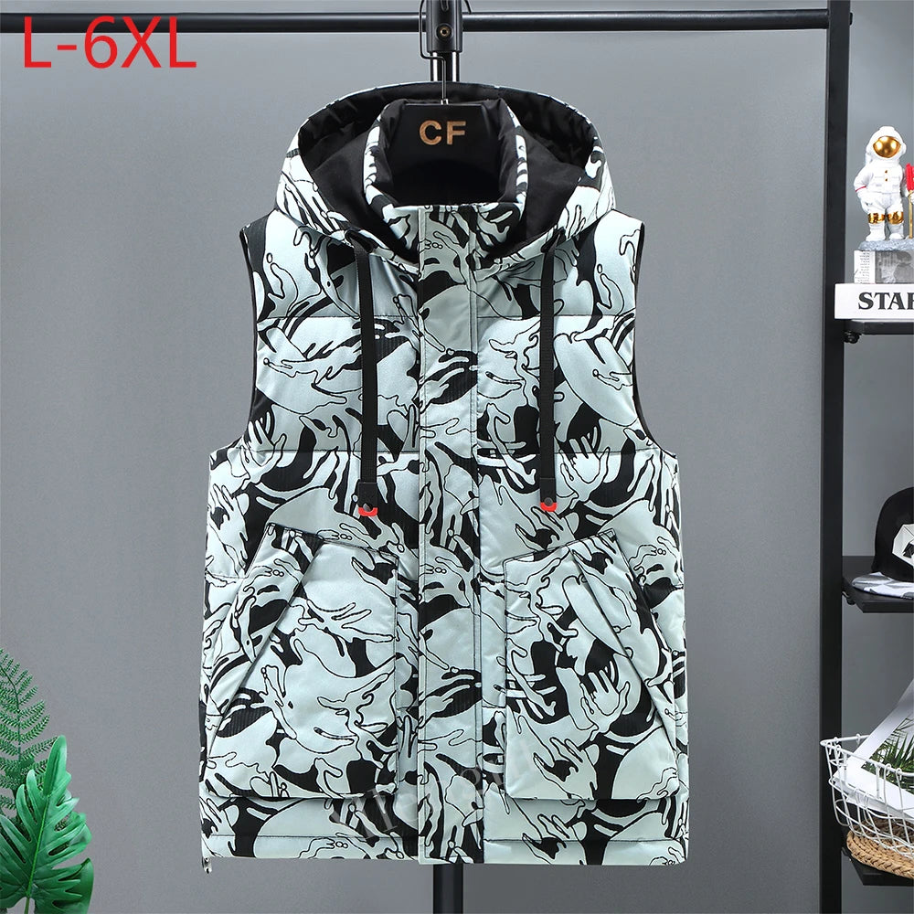 Men's Winter Camouflage Vest – Warm Hooded Sleeveless Jacket | Camo Colors