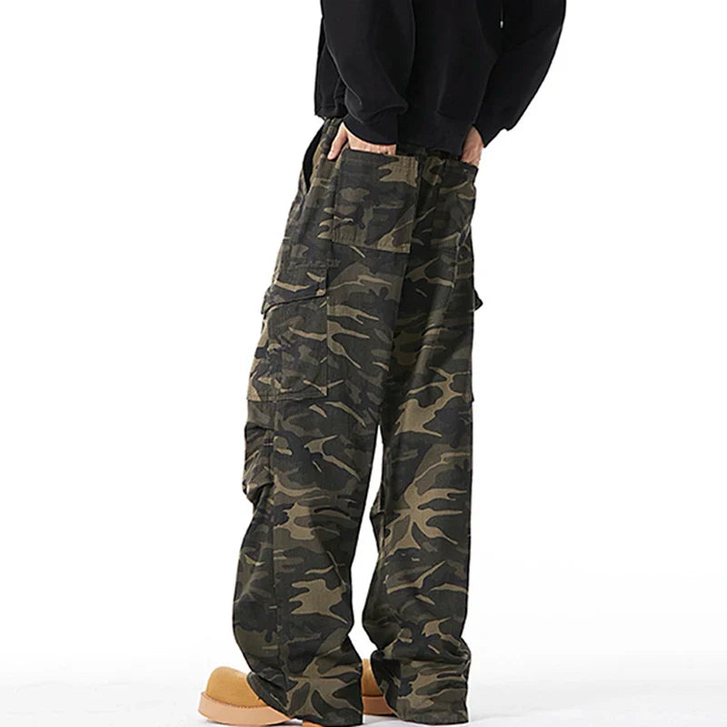Men's Baggy Camo Ripstop Cargo Jeans | Camo Colors