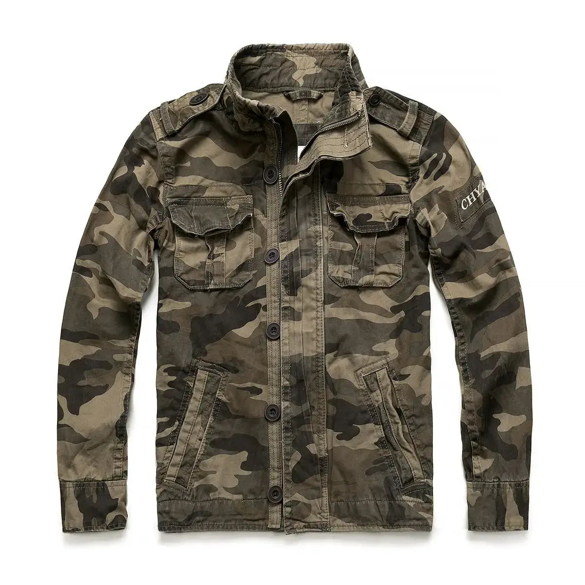 Men's Cargo Denim Jacket – Tactical Casual Wear | Camo Colors