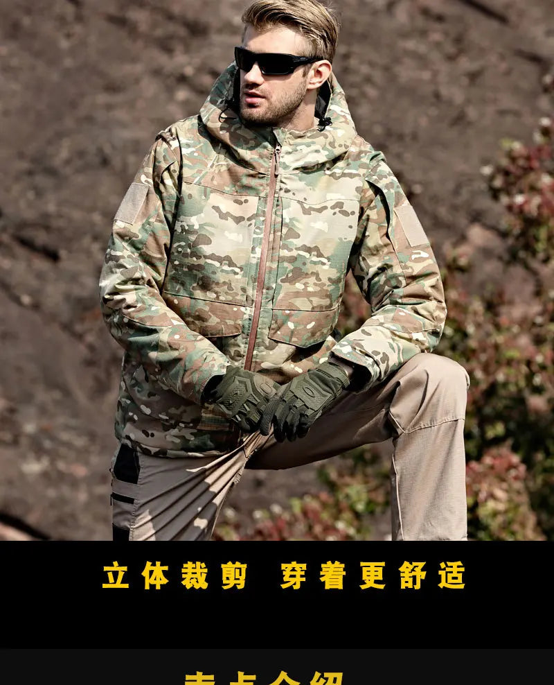 Men's Winter Hunting Jacket: Tactical, Waterproof, Insulated Camo Camo Colors