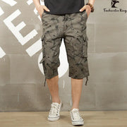 Camouflage Cotton Cargo Shorts for Men – Summer Casual Military-Style | Camo Colors