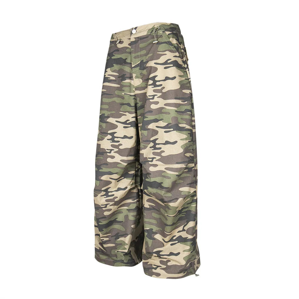 Men’s Drawstring Camouflage Cargo Jogger Pants | Camo Colors