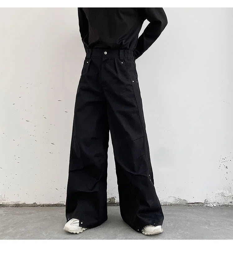 Japanese Style Men’s Wide-Leg Trousers with Pockets 2025 Camo Colors