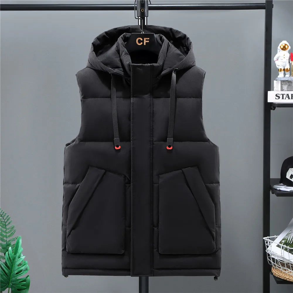 Men's Winter Camouflage Vest – Warm Hooded Sleeveless Jacket | Camo Colors