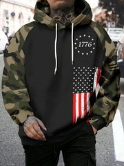 American Flag Hoodie for Men – Vintage Patriotic Style | Camo Colors