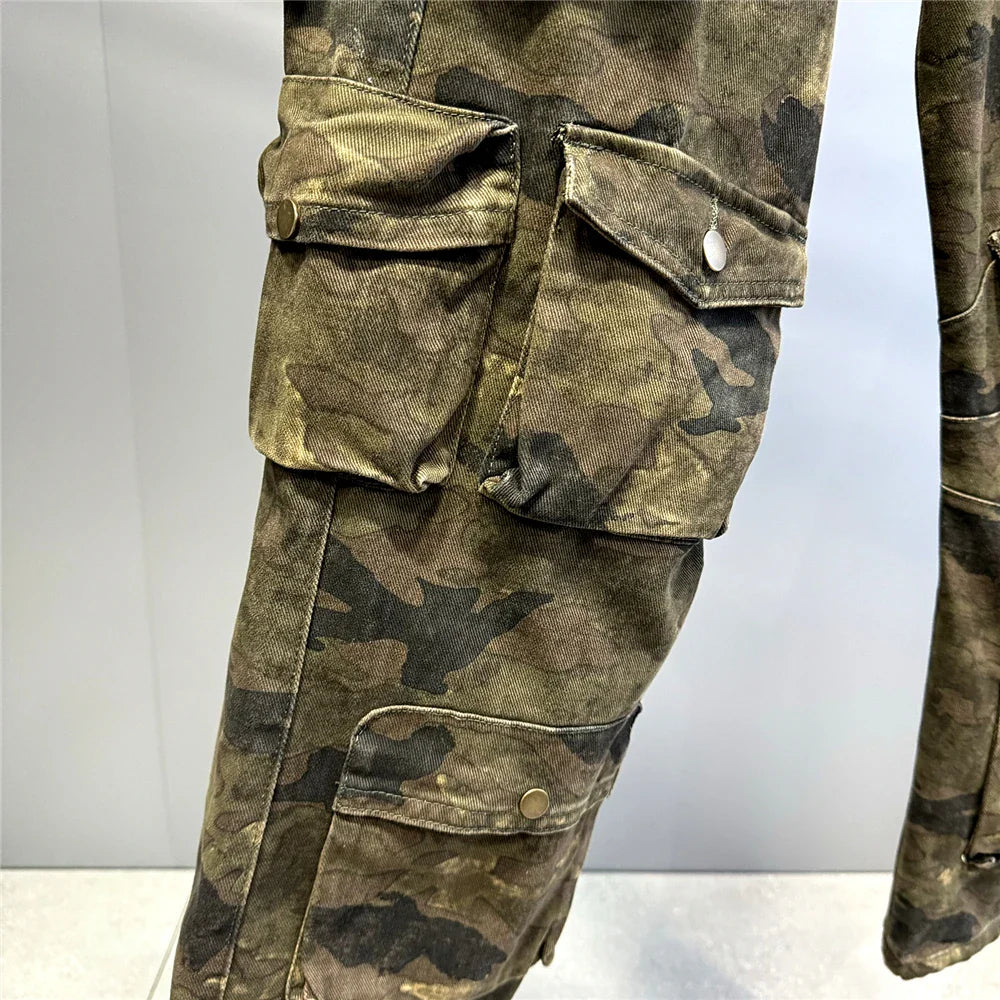 High-Quality Vintage Camo Cargo Pants – Men's Safari Style | Camo Colors