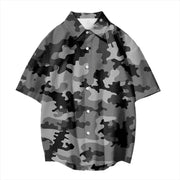 Vintage Camouflage 3D Print Hawaiian Shirt – Casual Streetwear | Camo Colors