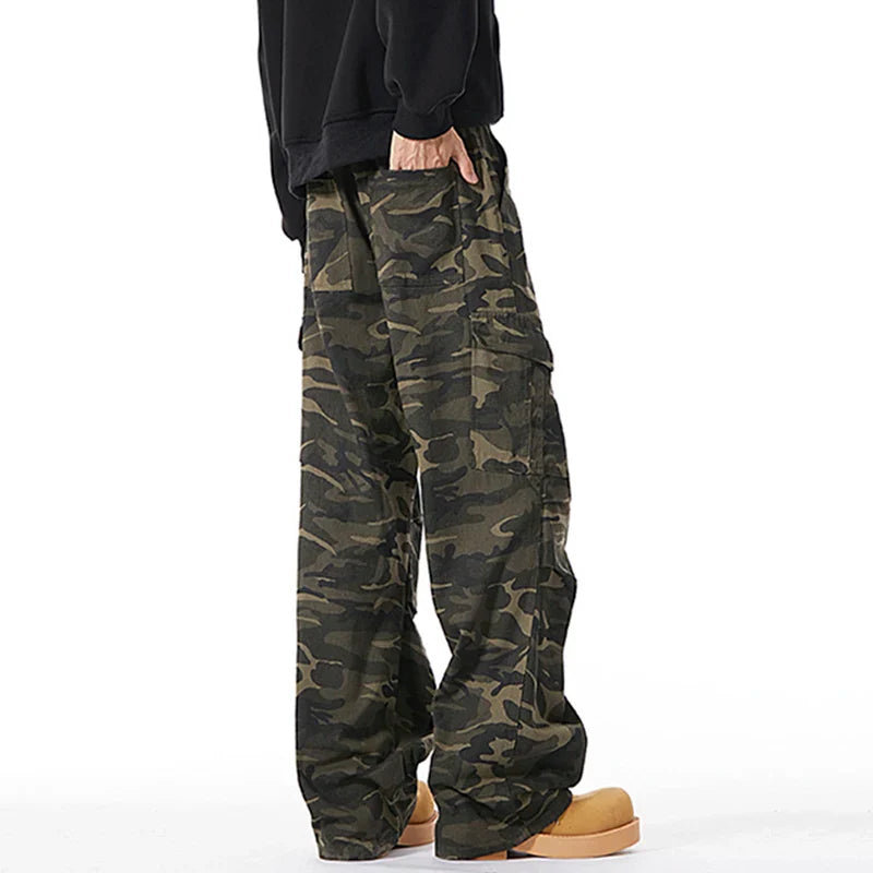 Men's Baggy Camo Ripstop Cargo Jeans | Camo Colors
