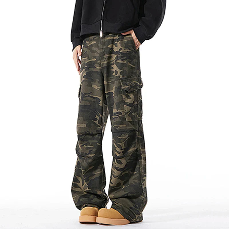 Men's Baggy Camo Ripstop Cargo Jeans | Camo Colors