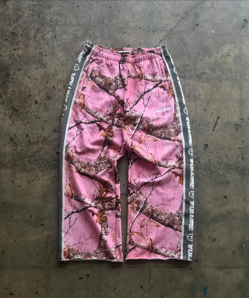 Gothic Harajuku Pants | Women's Leaf Camo Casual Streetwear Camo Colors