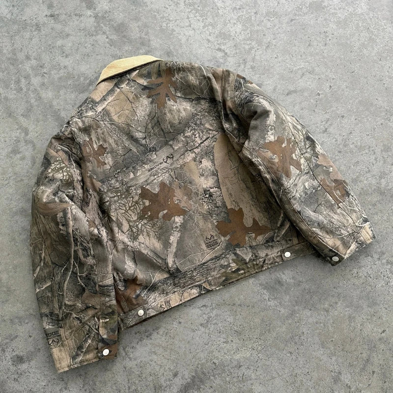 Gray & Brown Y2K Camo Men’s Jacket Camo Colors