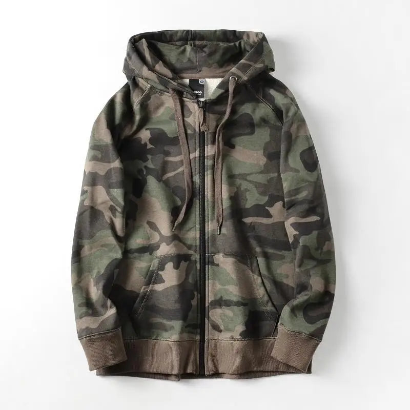 Cotton Loose Military Luxury Korean Camouflage Hoodie for Women | Camo Colors