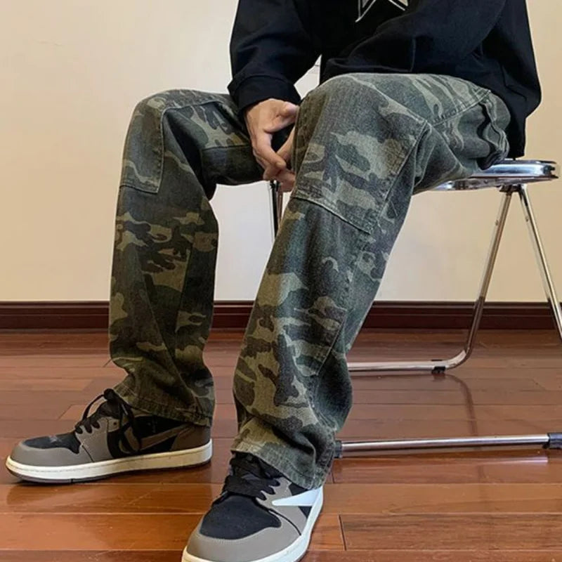 Men's Hip-Hop Camo Workwear Jeans | Camo Colors