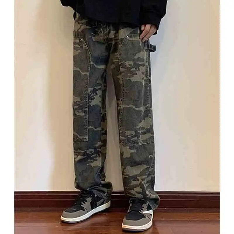Men's Hip-Hop Camo Workwear Jeans | Camo Colors