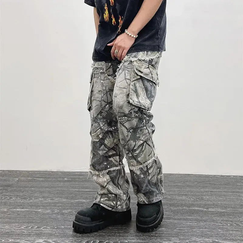 Camouflage Y2K Baggy Jeans Camo Colors
