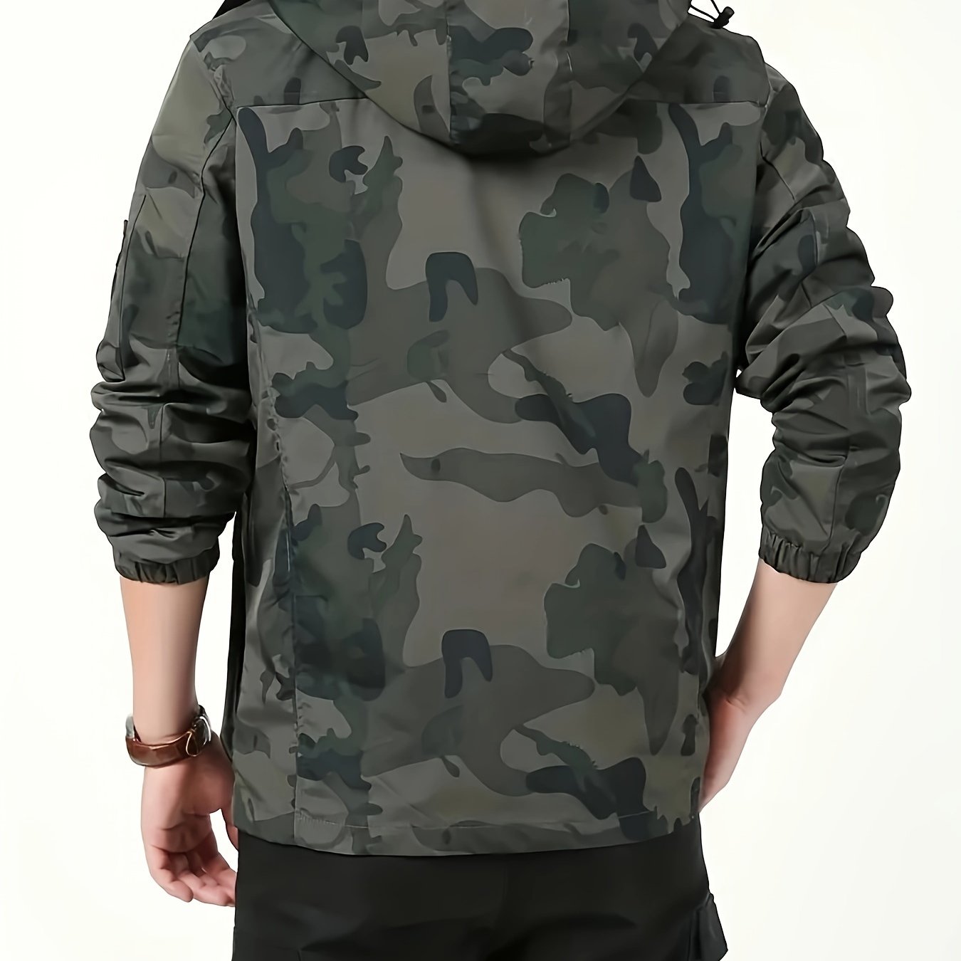 Men's Camouflage Softshell Jacket with Hood | Army Green | Camo Colors