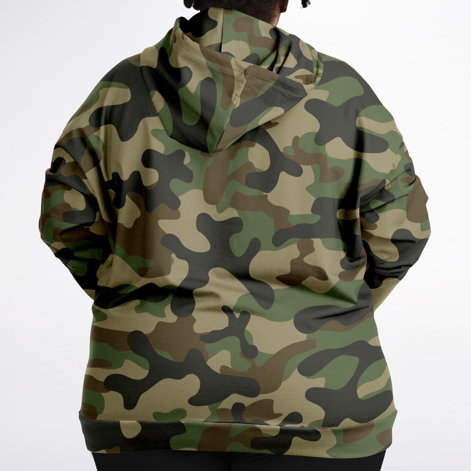 Plus-size Camo Hoodie in Military Brown Camouflage Print | Camo Colors