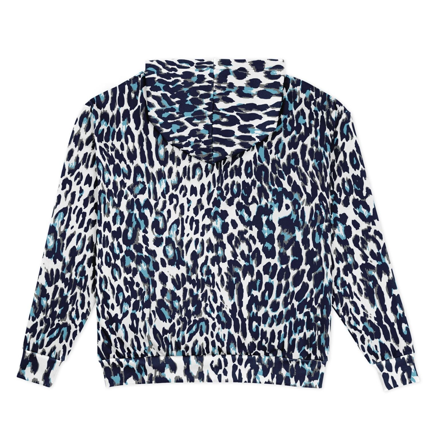 Oversized Leopard Hoodie – Blue and White | Camo Colors