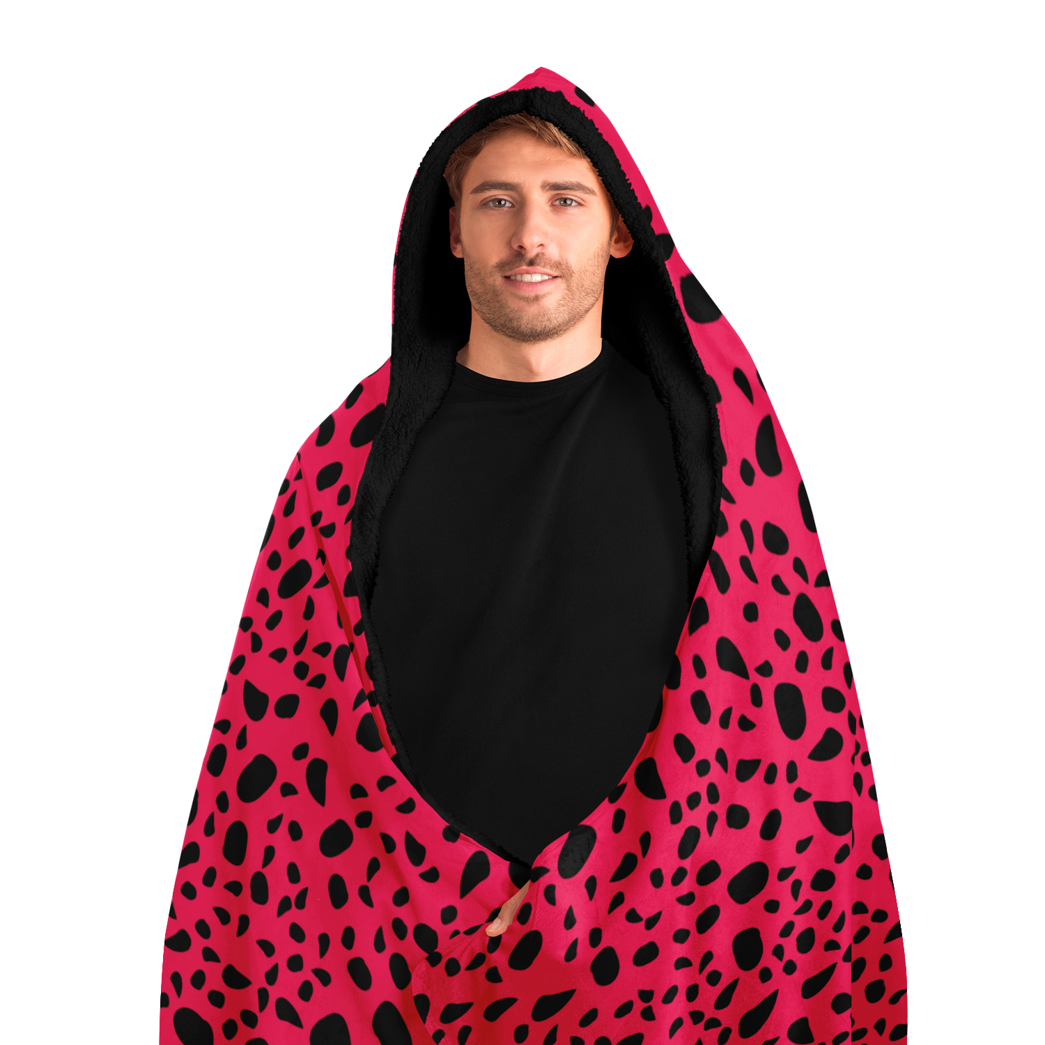 Blanket Hoodie | Pink Leopard Print | Microfleece Lining | Camo Colors