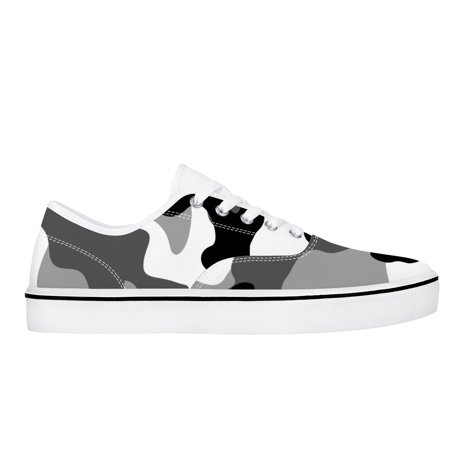 Camo Skate Shoes | Gray, Black, and White Camouflage Camo Colors