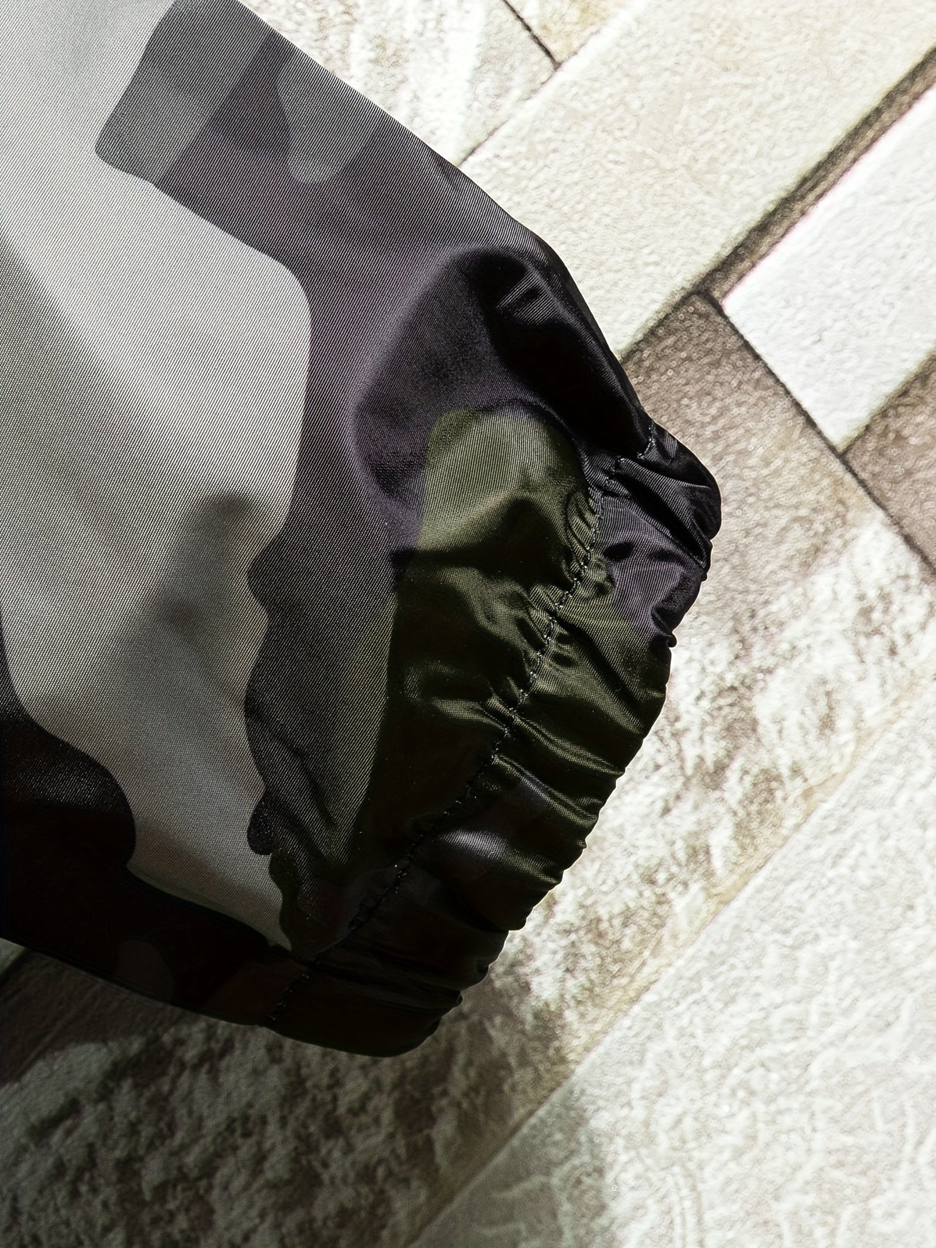 Men's Grey Hooded Zip Up Camouflage Lightweight Jacket Camo Colors